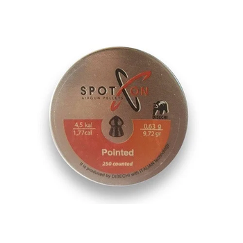 Пули пневматические Spoton Pointed, 4.5мм., 0.63гр., 250 шт.