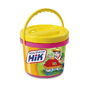 Конструктор «НИК-1» 52 детали, в ведре 0538