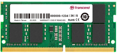Оперативна пам’ять Transcend SODIMM DDR4-3200 4096MB PC4-25600 (JM3200HSH-4G)