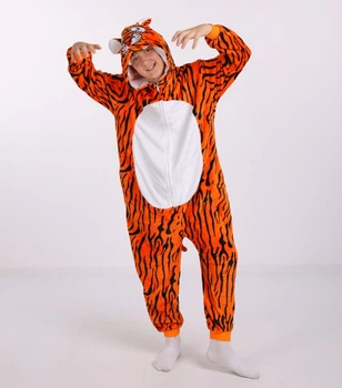 Піжама Кігурумі Сліп Для Хлопчиків Kigurumi Новорічний Костюм Тигр Помаранчевий 130-144 см. (2024/2)