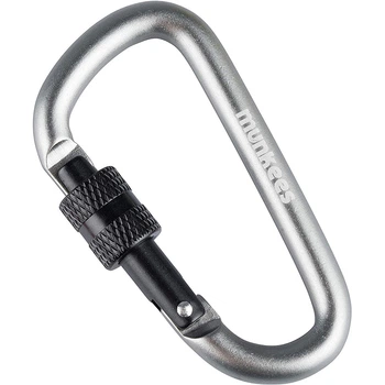 Карабін Munkees D with Screw Lock 6 mm x 60 mm grey (3246-GY)