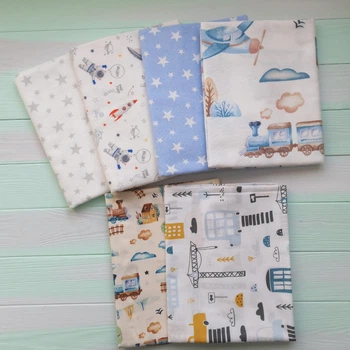 Набор пеленок 6 шт (хлопок+фланель) Baby Textile 80х100 см