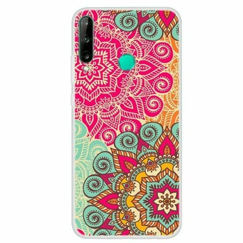 Силиконовый (TPU) чехол Deexe Life Style для Huawei P40 Lite E - Color Palace Flower