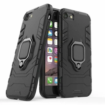 Чохол з підставкою Deexe Hybrid Case для iPhone SE 2 / 3 (2020 / 2022) / iPhone 8 / iPhone 7 - Black