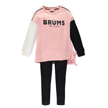 Костюм утепленный для девочки Brums 203BGEP001-025 розовый с черным 140