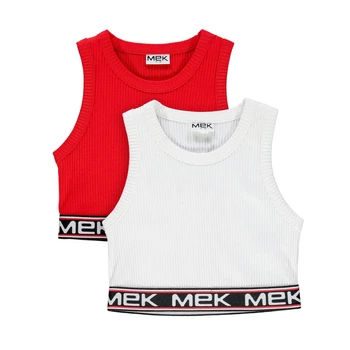 Топ для девочки MEK (2 шт.) 201MIFN008-995 белый, красный 122