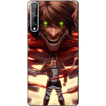 Силиконовый чехол бампер Candy для Huawei P Smart S с рисунком Attack on Titan