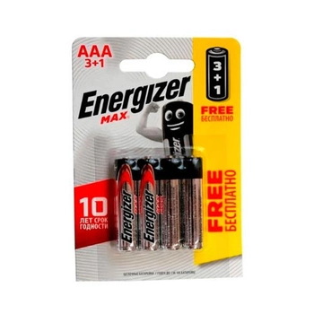 Батарея Energizer Max Alkaline AAA BL3+1 New