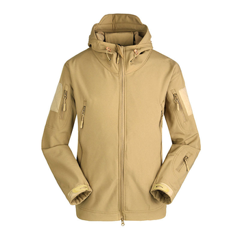 Тактическая куртка Soft Shell Lesko A001 Sand Khaki 3XL армейская мужская (K/OPT2-4255-27077)