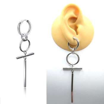 Длинная серьга подвеска в виде креста Stainless steel