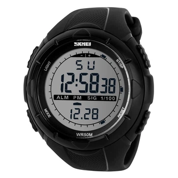 Мужские водостойкие часы Skmei Dive 1025 Черные