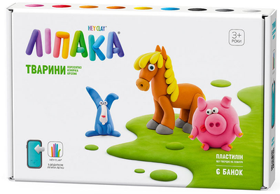 Набір самоствердного пластиліну Ліпака Порося, кінь, кролик (60023-UA01) (4897105241720)
