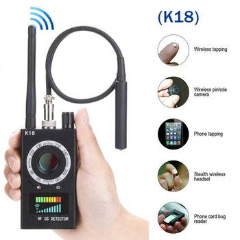 Детектор жучков и скрытых камер K18, GSM, 1 МГц-6,5 ГГц