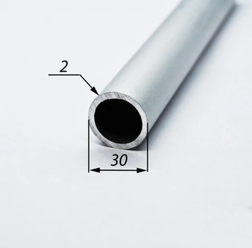 Труба алюминиевая круглаяFurnicom без покрытия 30х2