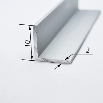Уголок алюминиевый Furnicom без покрытия 10х10х2