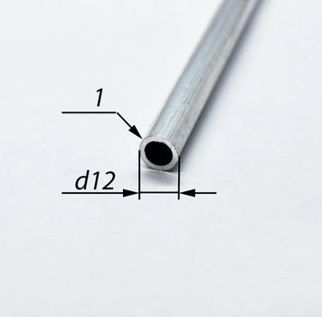 Труба алюминиевая круглая Furnicom без покрытия 12х1