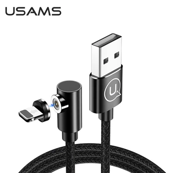Кабель USAMS магнітний Lightning Right-angle Magnetic Charging Cable U54 US-SJ444 | 1m, 2A | 5104221