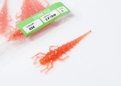 Силиконовая приманка EOS Stone Fly ( Личинка стрекозы) 1,6 дюйма 4 см цвет 034