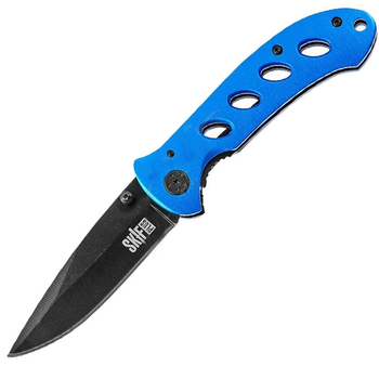 Нож складной SKIF Plus Citizen (длина: 190мм, лезвие: 81мм, черный), синий