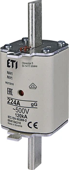 Запобіжник ETI NH-1 gG 224A 500V KOMBI 120kA 4184218 ножовий універсальний