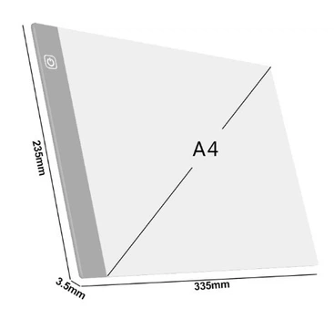 LED планшет, светодиодная доска для рисования серая А4
