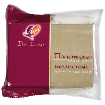 Пластилин скульптурный телесный "De Luxe" 300 г.