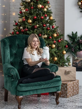 Гламурная игрушка Loveocado Альпака Белая 20 см
