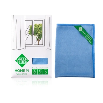 Серветка GreenWay Green Fiber HOME P1, Файбер для скла, блакитний (06009)
