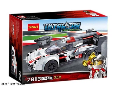Конструктор DECOOL 78113 ГОНКА - Ауди R18 e-tron quattro (174 дет.)