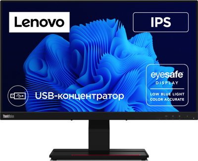 Монітор 23.8" Lenovo ThinkVision T24t-20 (62C5GAT1UA) 10-Point Capacitive Touch Screen