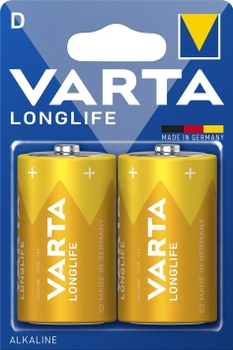 Батарейка Varta Longlife D BLI 2 Alkaline (04120101412)