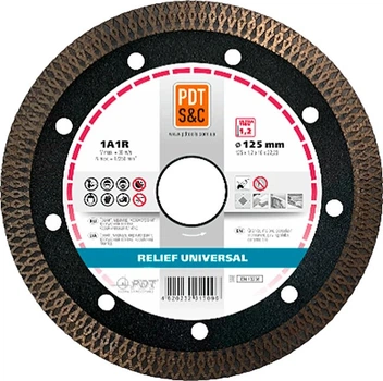 Алмазный круг универсальный PDT Relief ULTRA 1A1R 125х1,2х10х22,2 (820205RLFU)