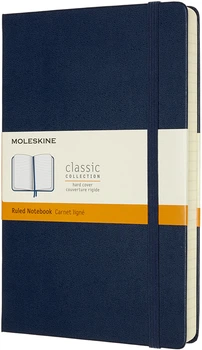 Записная книга Moleskine Classic Expanded 13 х 21 см 400 страниц в линию Сапфир (8053853606235)