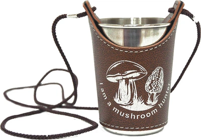 Сувенирная рюмка в чехле Acropolis «I am a mushroom hunter» 170 мл (SHB-1zg)
