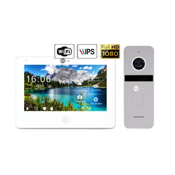 Комплект Wi-Fi видеодомофона NeoLight NeoKIT HD Pro WiFi Silver
