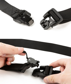 Ремень тактический мужской Tactical Belt 140х3,8 см Черный