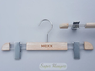 Вешалка для брюк Mexx 33 см светлая деревянная с прищепками