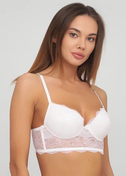 Бюстье Maisa Laure 1650 push-up 75А бело-розовое (LR6500375А)