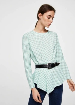 Блузка Mango 23933647 в клітку L