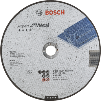 Отрезной круг по металлу Bosch 230 x 3 мм (2608600324)