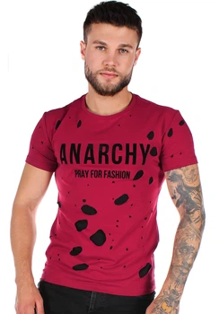 Футболка чоловіча Krutyakov ANARCHY S бордовий