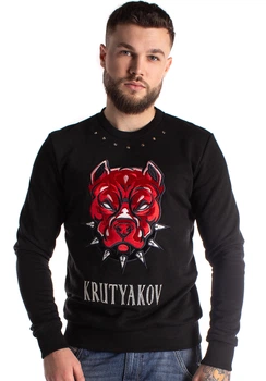 Світшот чоловічий Krutyakov STAFF S чорний 2374215