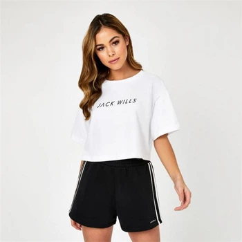 Футболка Jack Wills Active Cropped Logo Tee White, XS (42) (11367541)