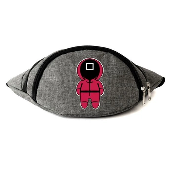 Сумка Бананка Игра в Кальмара 003 на пояс Cappuccino (sqd 003-gry) серый
