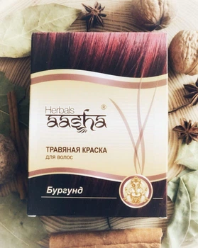 Травяная краска для волос Aasha Herbals Бургунд 6x10 г