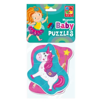 Магнитные беби пазлы Vladi Toys Фея и единорог 2 шт. (VT3208-24)