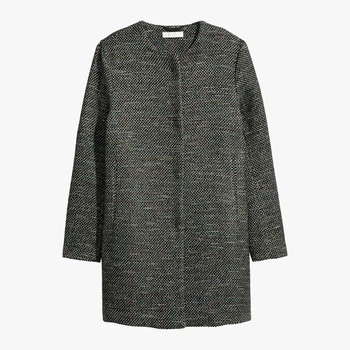 Пальто осеннее женское H&M 0597048_02 34 Черное (KAY2000000440453)