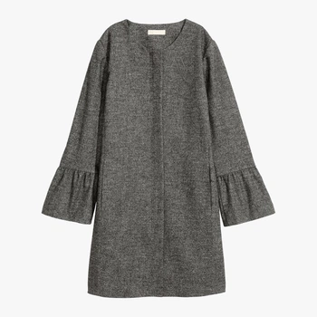 Пальто зимове жіноче H&M 0503076_сер 32 Сіре (KAY2000000870441)