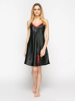 Ночная Сорочка женская Angelo dolce l-8 46-48 M-L Черный С Красным