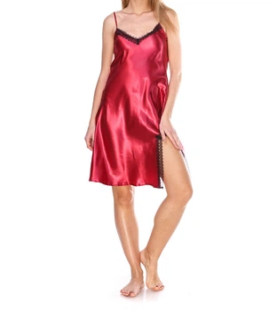 Сорочка нічна жіноча Angelo dolce l-8 50-52 L-XL Бордовий